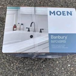 ‎‏New Sealed MOEN Banbury 2-Handle Deck-Mount Roman Tub Faucet Mediterranean Bronze w/ valve