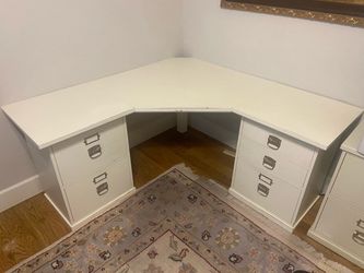 "Pottery Barn Aubrey Corner Desk - Dutch White