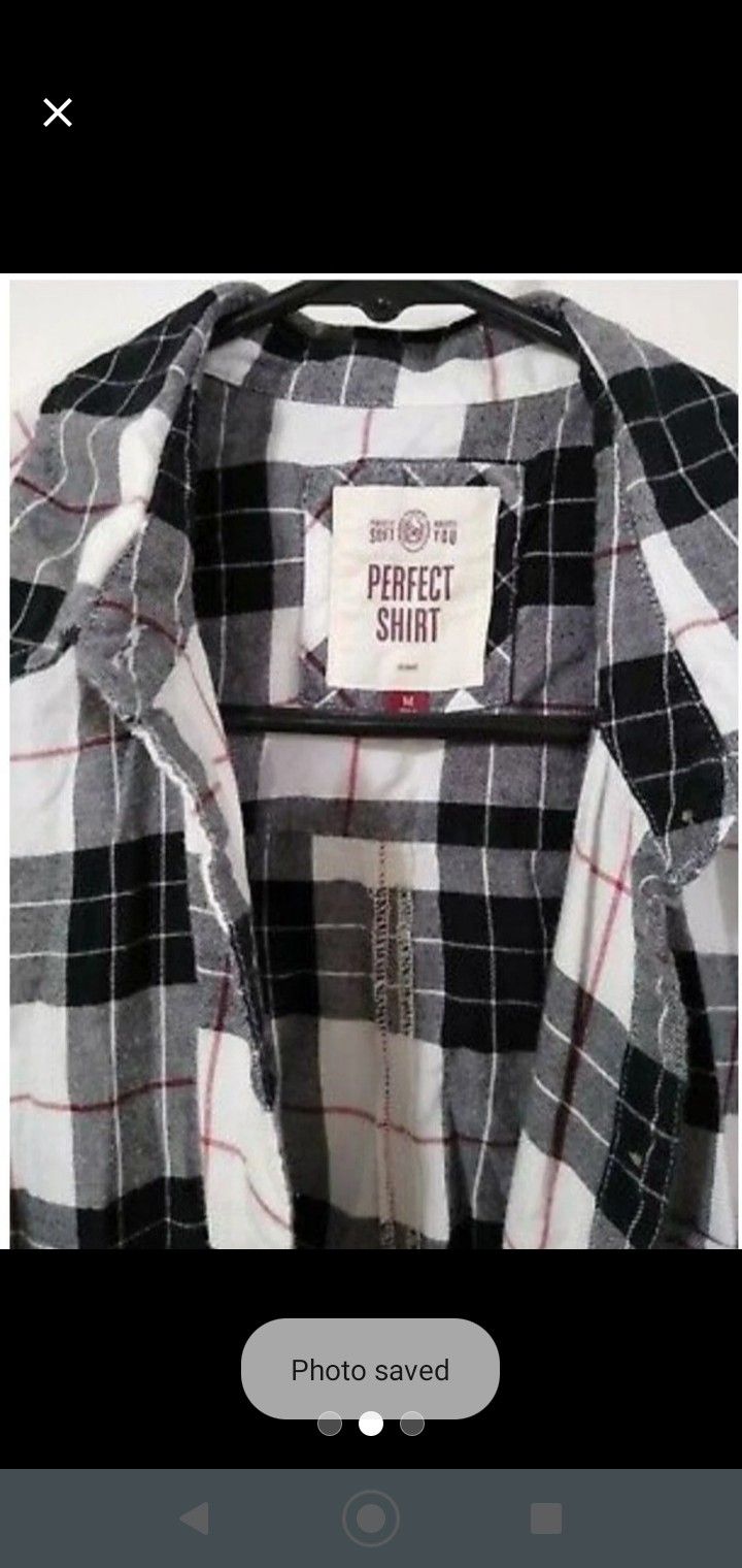 Women's Buffalo Plaid Button Down Shirt Medium