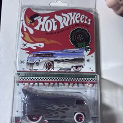 Hot Wheels Volkswagen Drag Bus with a “Happy Holidays