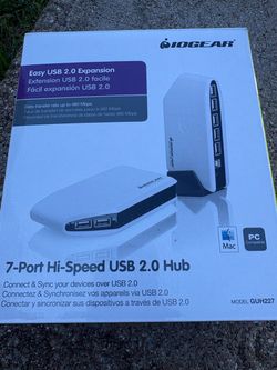 IOGEAR 7-Port Hi-Speed USB 2.0 Hub $20