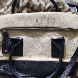 Authentic Kate Spade Black And Off White Purse