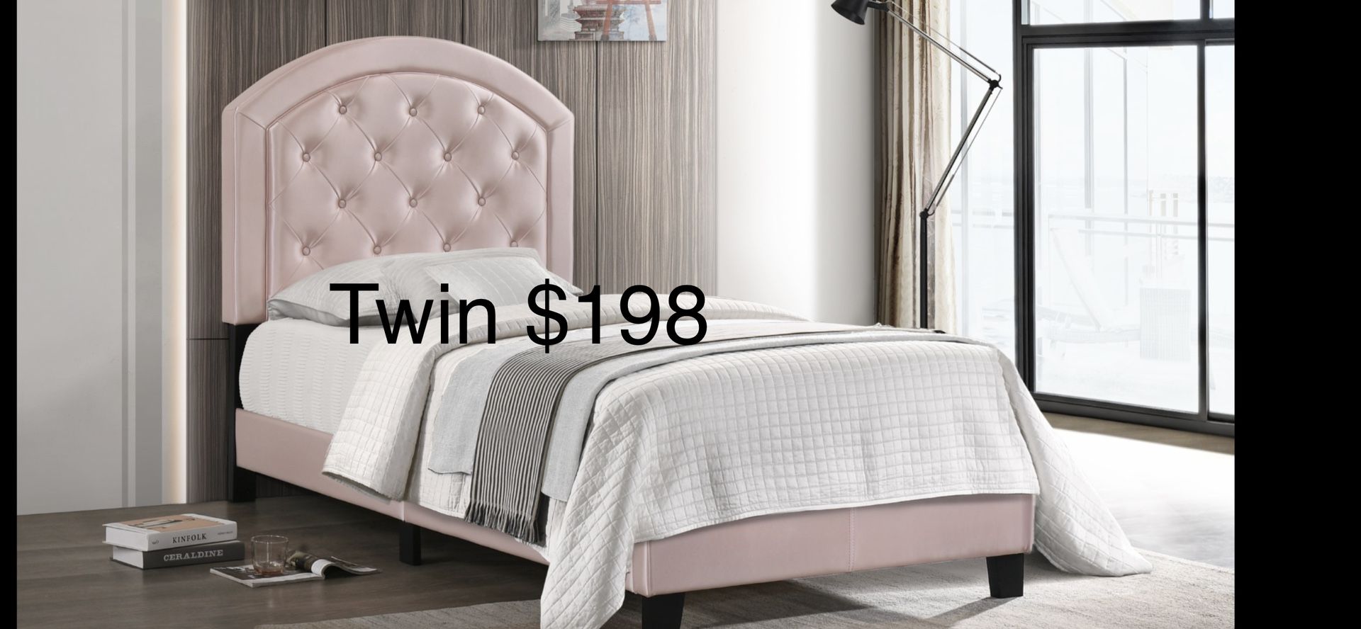 Cama Individual Nueva En Su Caja / No Incluye Colchon/ Bed Frame Twin New In Box