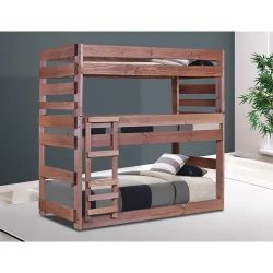 Real Wood Solid Triple Bunkbed 