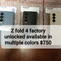Z Fold 4 Factory unlocked 