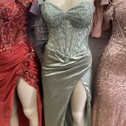 Green prom dress size small 