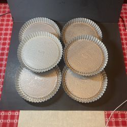 G&S Or The Pampered Chef Quiche Tart Flan 10" Baking Pan Fluted Sides Lot Of 6