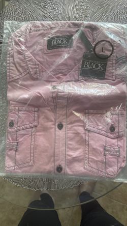 Buckle Pink Polo Shirt  Large 