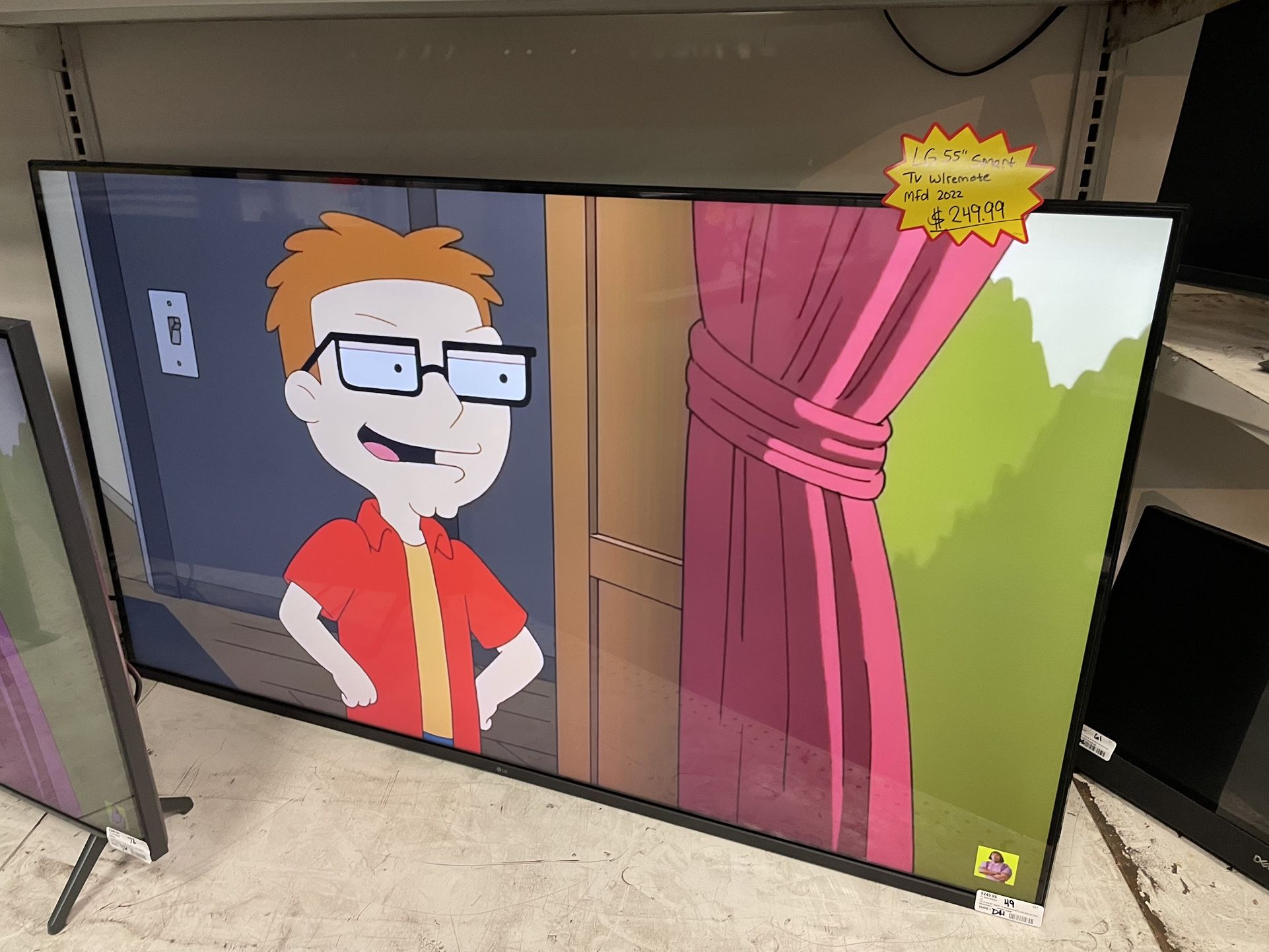 LG 55” Smart Tv W/Remote 2022