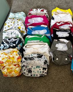 Lot of Newborn Cloth Diapers