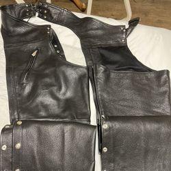 Motorcycle Leather Chaps – Milwaukee Leather – Men’s XXL.