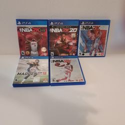 PS4 Games( Lot Of 5)