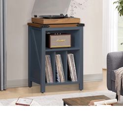 New in box (blue, black,brown) Record Player Stand with Vinyl Record Storage Holds up to 160 Albums,Large Wood Record Player Table Dispaly Shelf, Turn
