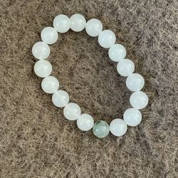 Premium Grade  Jade Jadeite Bead Bracelet, Antique Gemstone Jewelry DIY Bracelet
