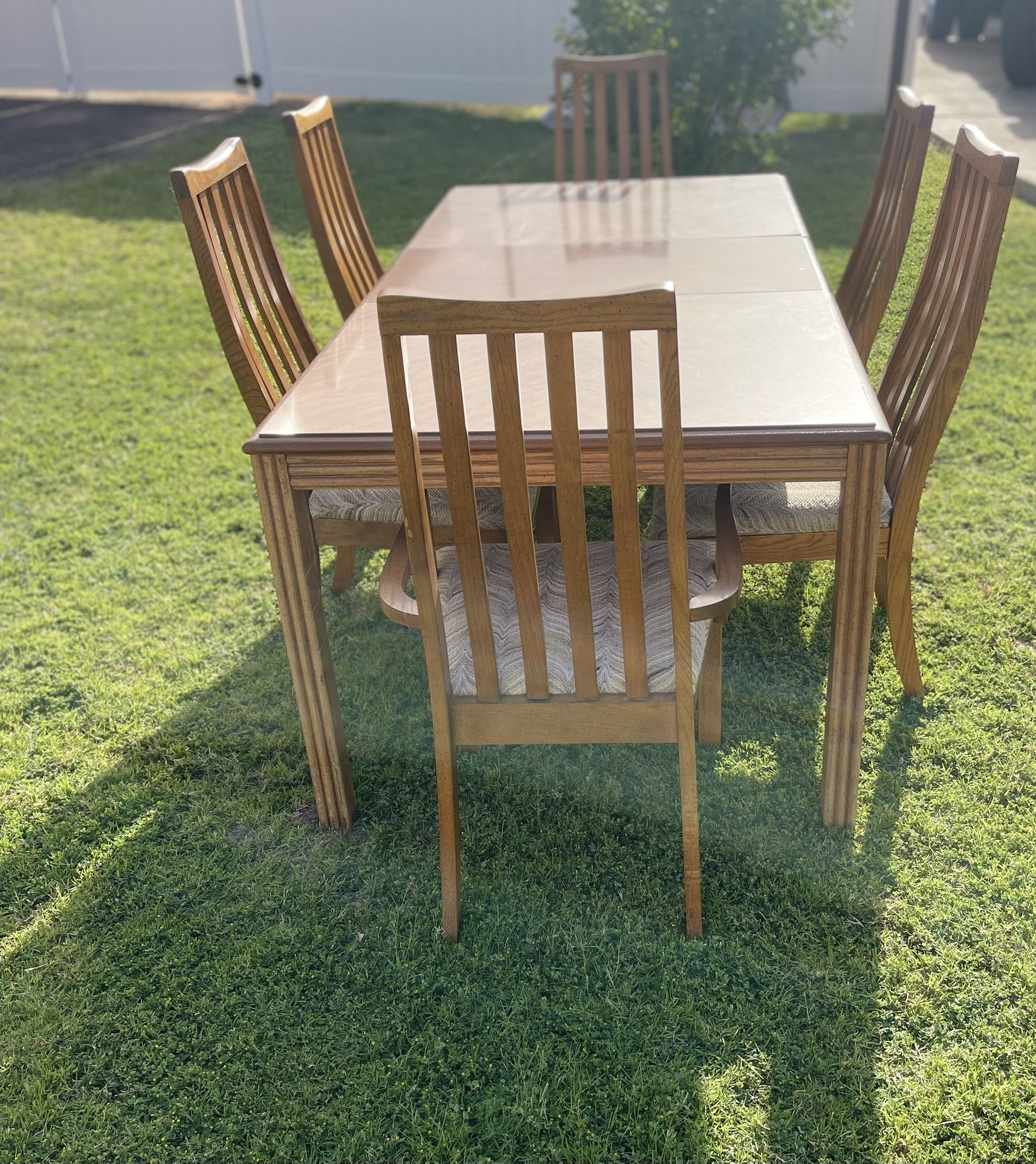 Antique Dining Table With 6 Chairs