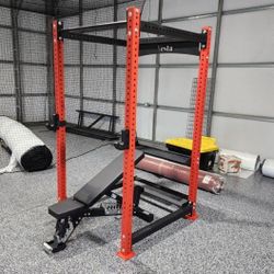 Vesta PR3000 Squat Rack | Power Cage | 11 Guage Steel | 5/8 Holes | Gym Equipment | Fitness |🔴Bar, Bench, Weights Sold Separately🔴| FREE DELIVERY 🚚