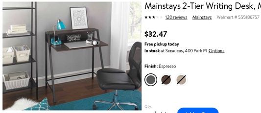 Mainstay 2 Tier Writing Desk For Sale In Queens Ny Offerup