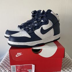 Nike Dunk High Championship Navy Size 7Y