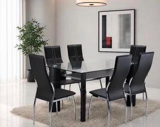 Brand new black dining room table set