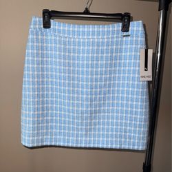Nine West Blue Tweed Skirt