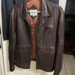 MADE IN USA Vintage Leather Remy Brown Jacket Medium