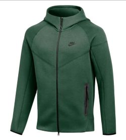 Size M Nike Tech Fleece Men's Windrunner Full-Zip Hoodie Green
