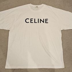 CELINE LOOSE T-SHIRT IN COTTON JERSEY (Worn Twice )(Brand New Condition)
