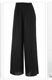 Zara black pleated wide leg pants with vertical pleats Size XS