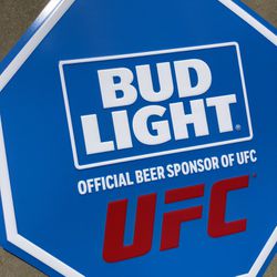🔥 New Bud Light UFC MMA Metal Beer Bar Tin Sign 