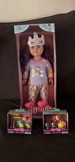 My Life As A Dream Team Doll with Taco Night and Movie Night Play Sets