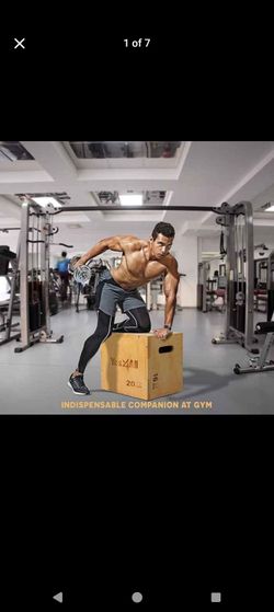 Yes4All Plyo Box, 3-in-1 Wooden Box Jump for Home Gym, Lunges, Squats, Dips