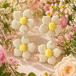 Flower Handmade Polymer Clay Earrings