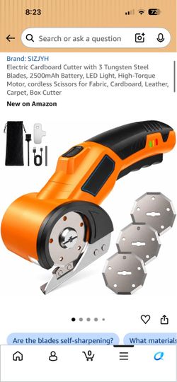 SIZJYH Electric Cordless Rotary Cutter with 3 Blades