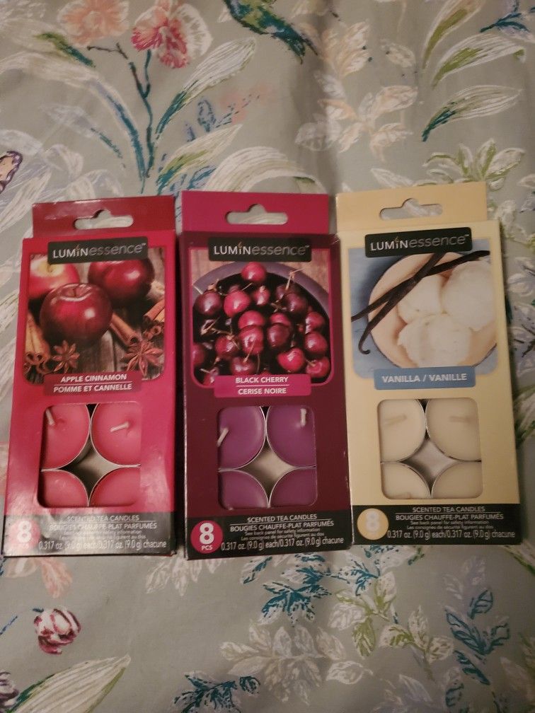 Various scented tea light candles