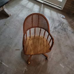 Antique Desk Chair Wood 