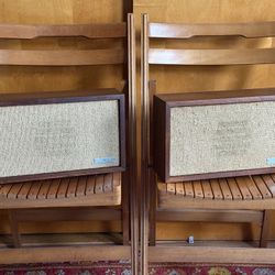 KLH Model 21 Walnut Speakers - Late 60’s MCM, Serviced