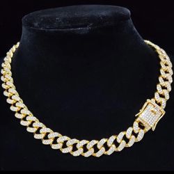 Men Women Hip hop Iced Out Bling Chain Necklace High quality width Miami Cuban