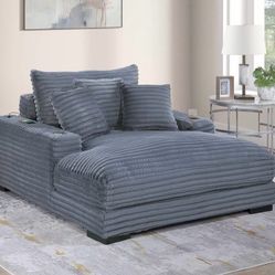 Corduroy Chaise Lounge Sofa Chair 