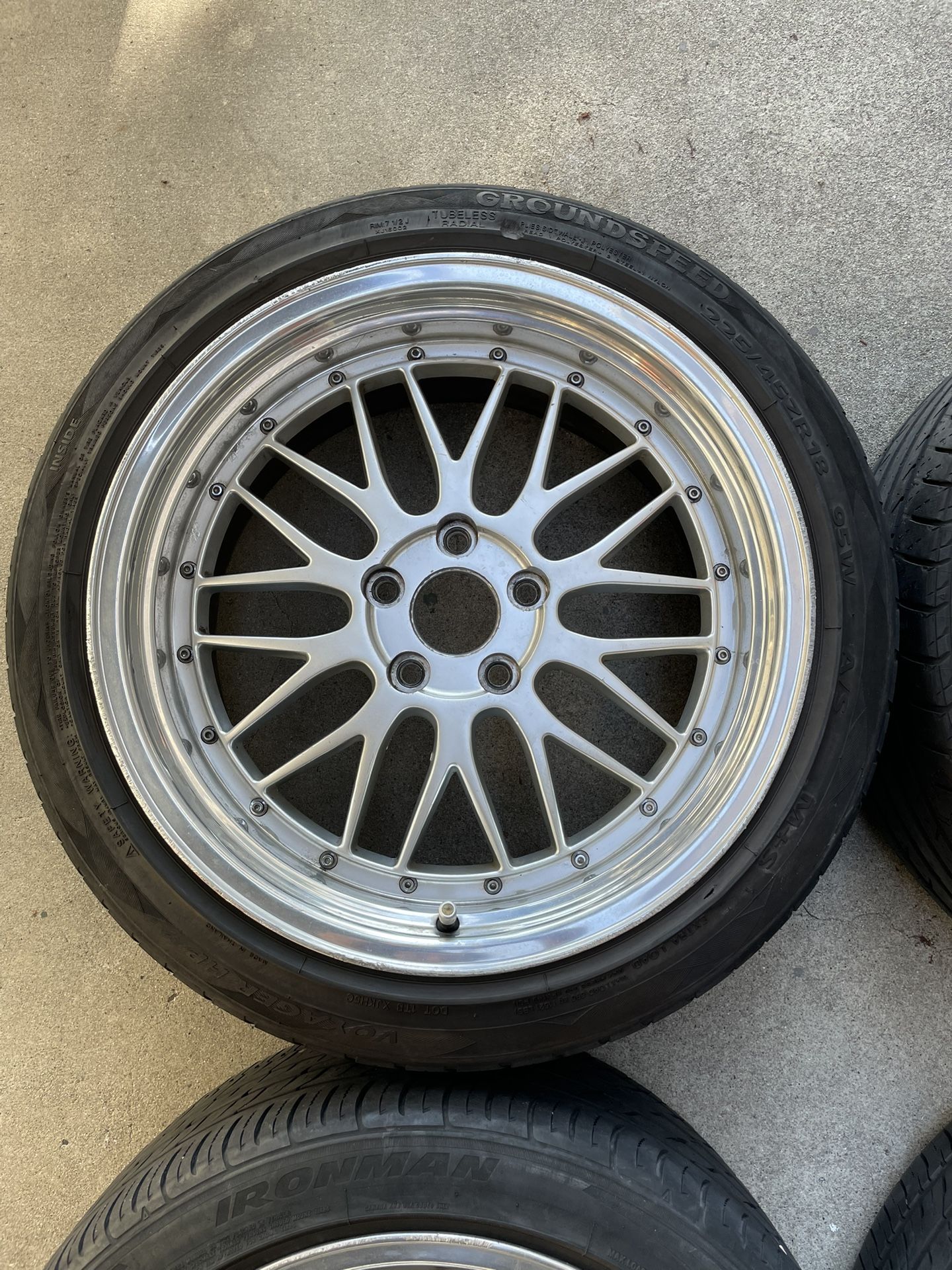 18 Inch BBSLM Style Rims Wheels 5x114.3 / 5x100