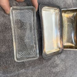 Vintage Crescent Silverplate Butter Dish w/ Glass Insert – Complete Set