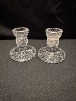 2 Waterford Crystal Small Taper Candlesticks