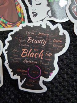 Black girl Vinyl  stickers  - all 46 for $8