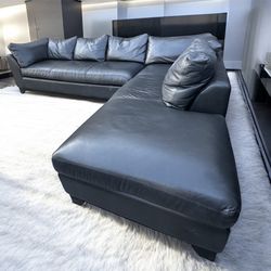 Free Delivery Leather Sectional Couch 