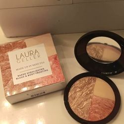 *NEW * LAURA GELLER BAKED HIGHLIGHTER BLUSH AND BODY FROSTING COMPACT 
