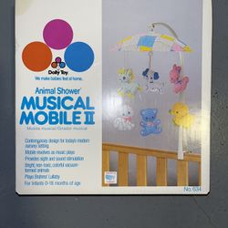 Vintage Animal Shower MUSICAL MOBILE