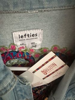 Beautiful handmade denim jacket from Mexico. Very unique and stylish, perfect for girls and women. Great for fall, winter, and spring. Adult size 30. 