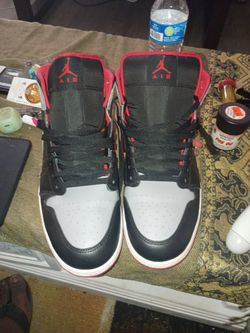 Air Jordan black grey and Red sneakers