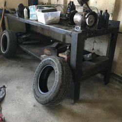 Solid Steel Work Bench 