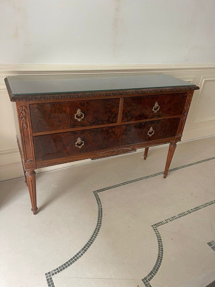 Antique French Louis XVI commode or chest of drawers, circa 1830.