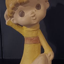 Vintage 1960s Ceramic Girl Incense Holder. Made In Japan 7.5" Tall.